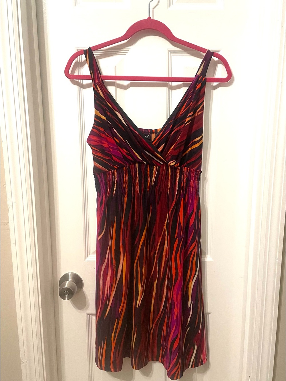 a.n.a Multicolor V-Neck Striped Sundress - Picture 1 of 1